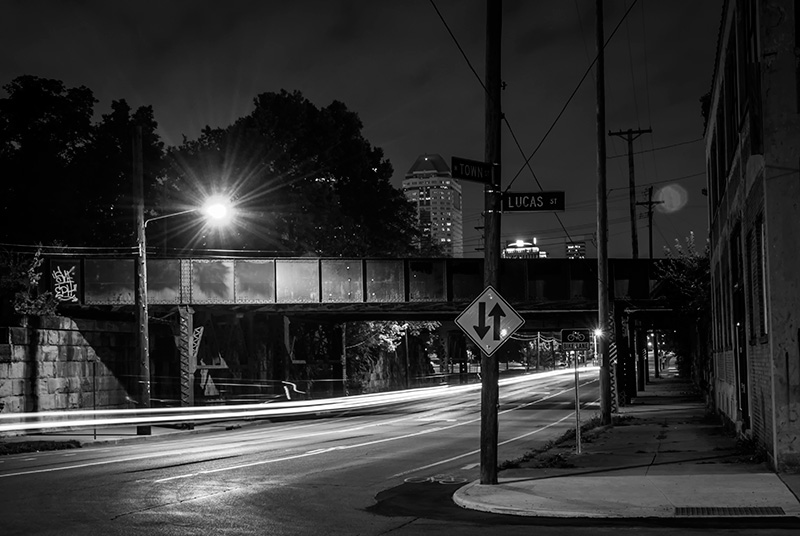 city night black and white